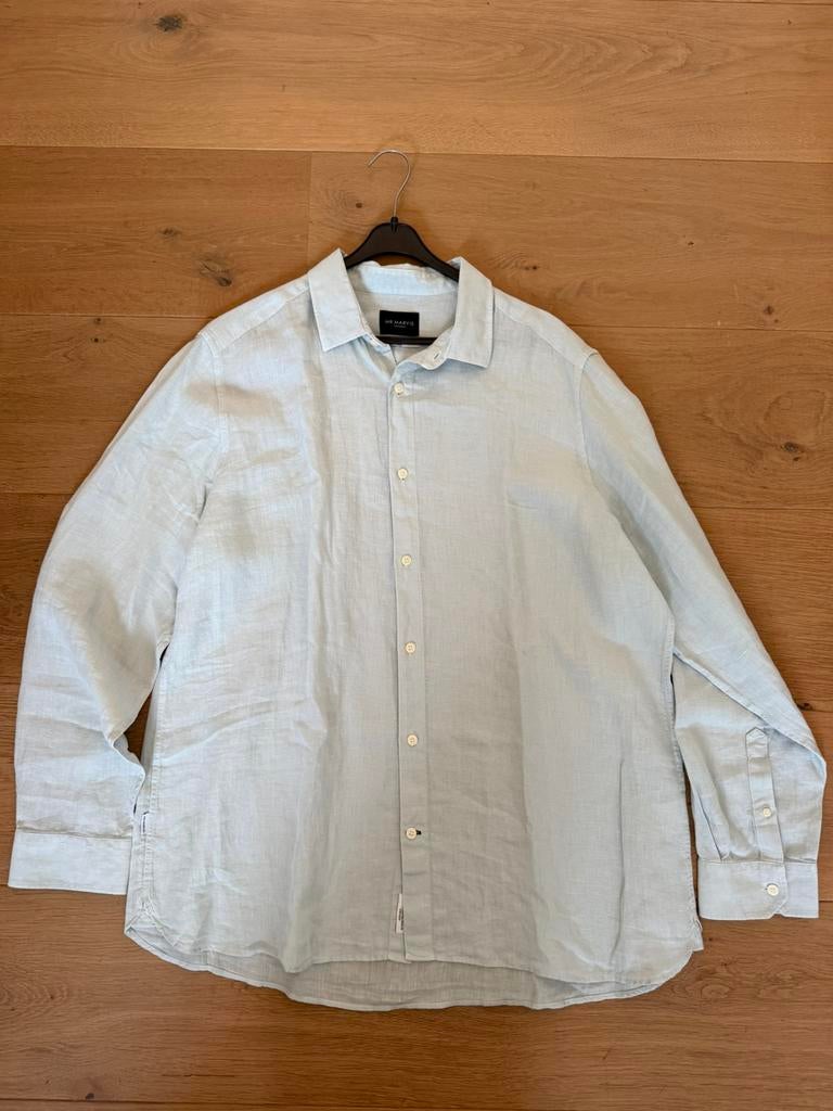 Mr Marvis linnen blouse in maat XXL, Kleding | Heren, Grote Maten, Ophalen of Verzenden, Zo goed als nieuw, Blauw, Overhemd