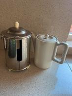 ANTIEKE dubbelwandige KOFFIE / THEEKAN, Antiek en Kunst, Ophalen of Verzenden