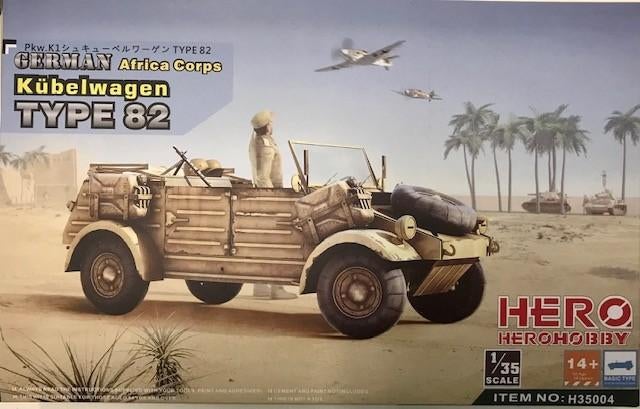 Coelianmodels, Hero 35004, Kubelwagen Type 82, 1/35, € 15,99, Hobby en Vrije tijd, Modelbouw | Auto's en Voertuigen, Nieuw, Tank