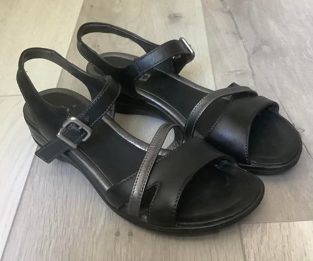 Ecco sandalen - Maat 39, Zwart, Zo goed als nieuw, Sandalen of Muiltjes, Ophalen of Verzenden