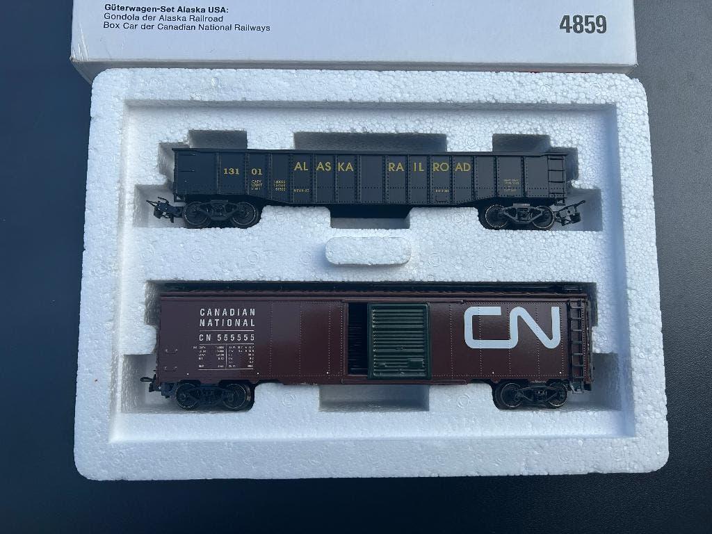 Marklin H0 4859 2-delige wagonset ALASKA USA., Hobby en Vrije tijd, Modeltreinen | H0, Wisselstroom, Ophalen of Verzenden, Märklin