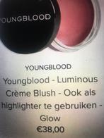 Youngblood (38,- = 9,50) Luminous Crème Blush luxe, Wangen, Nieuw, Ophalen of Verzenden, Make-up