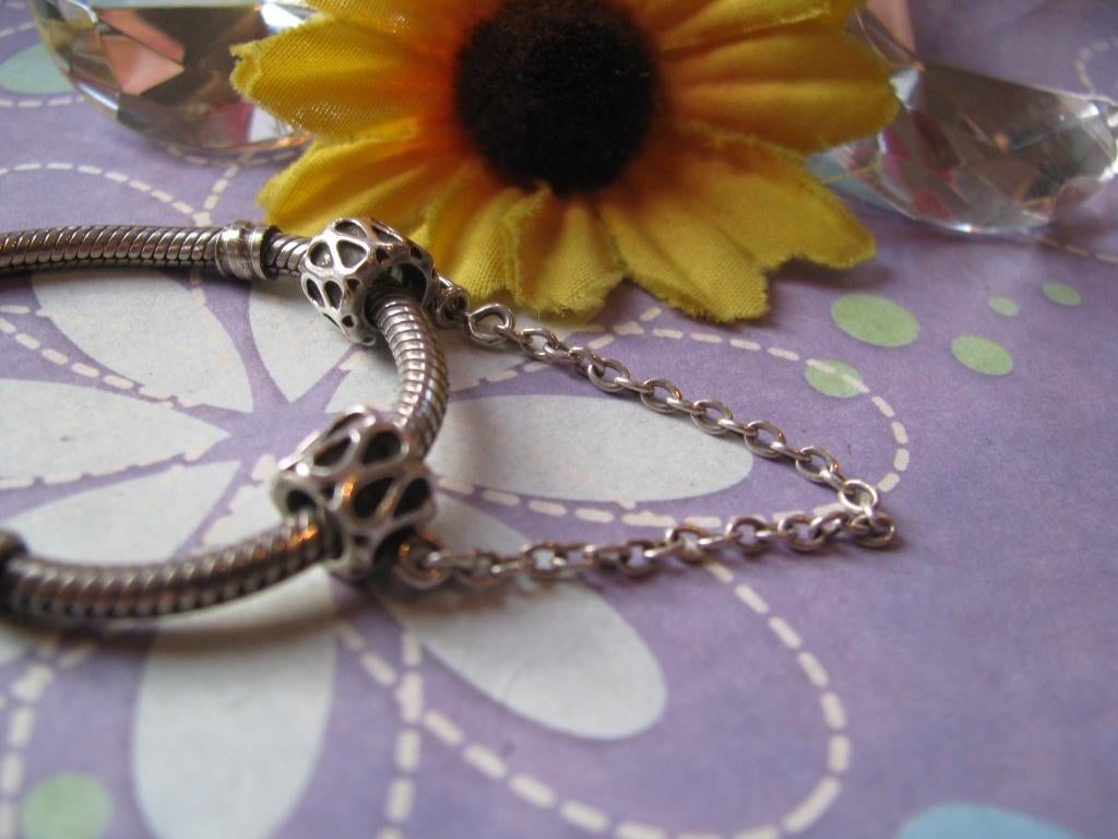 Pandora veiligheids ketting # bedel 790315 * 8 cm * ZGAN *, Sieraden, Tassen en Uiterlijk, Bedels, Zo goed als nieuw, Pandora