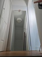 Grote metalen passpiegel wit 170cm - zware kwaliteit, Ophalen, Rechthoekig, 150 tot 200 cm