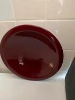 Bordeauxrode schaal “ Velsen keramiek” Sassenheim-Holland, Gebruikt, Schaal, Rond, Ophalen of Verzenden