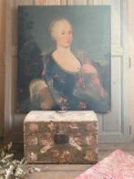 18e eeuws frans antiek portret van een dame, Antiek en Kunst, Ophalen of Verzenden