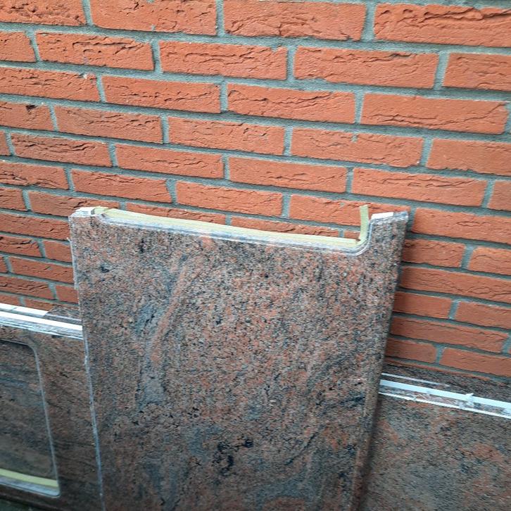 Graniet, aanrechtblad, Huis en Inrichting, Keuken | Keukenelementen, Gebruikt, Minder dan 100 cm, 150 tot 200 cm, 50 tot 75 cm