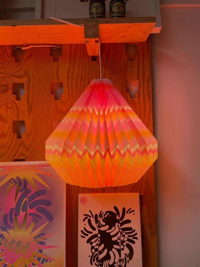 Handgemaakte lamp, Overige materialen, Knus, handgemaakt, kunst, roze, Nieuw, Ophalen of Verzenden