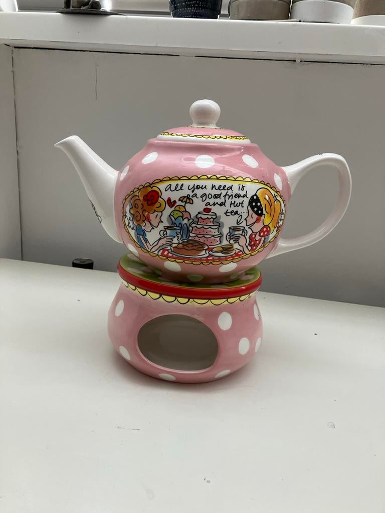 Blond Amsterdam theepot en warmhouder, Huis en Inrichting, Keuken | Servies, Gebruikt, Blond Amsterdam, Overige typen, Ophalen of Verzenden