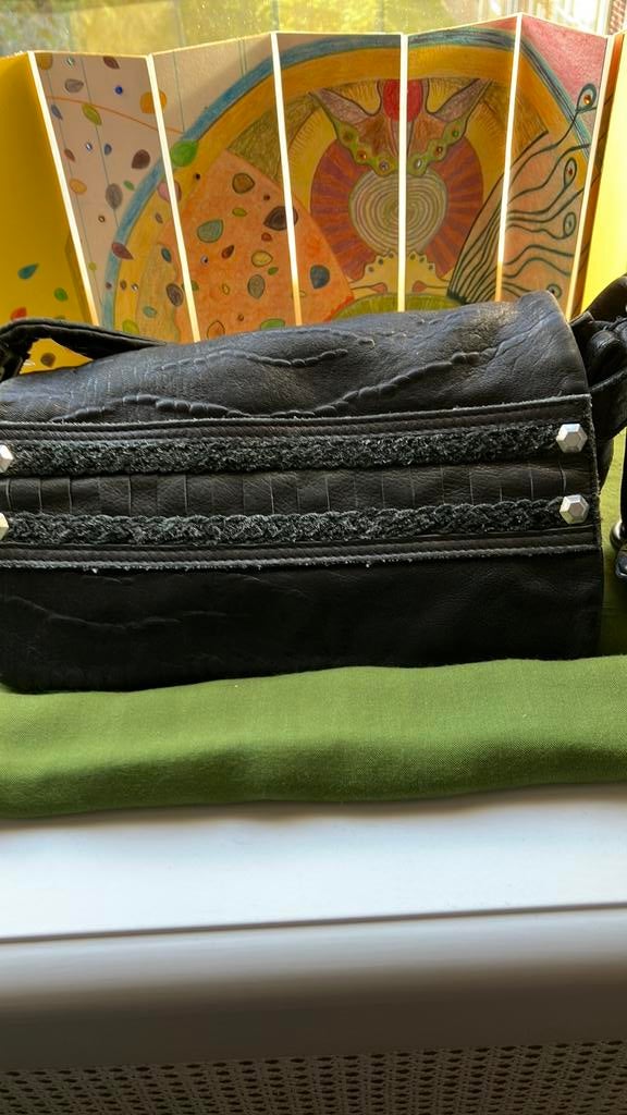 Liebeskind. Zwart leren clutch/tas, Sieraden, Tassen en Uiterlijk, Tassen | Damestassen, Ophalen of Verzenden, Zo goed als nieuw