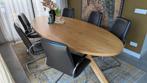Grote ovale massief eiken eettafel - 260 x 120, Huis en Inrichting, Tafels | Eettafels, Gebruikt, 100 tot 150 cm, Eikenhout, 200 cm of meer