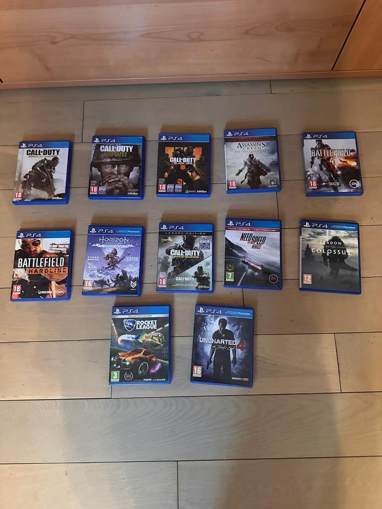 8 games PS4 oa Colossus Horizon Rocket League Battlefield.., Ophalen of Verzenden, Zo goed als nieuw
