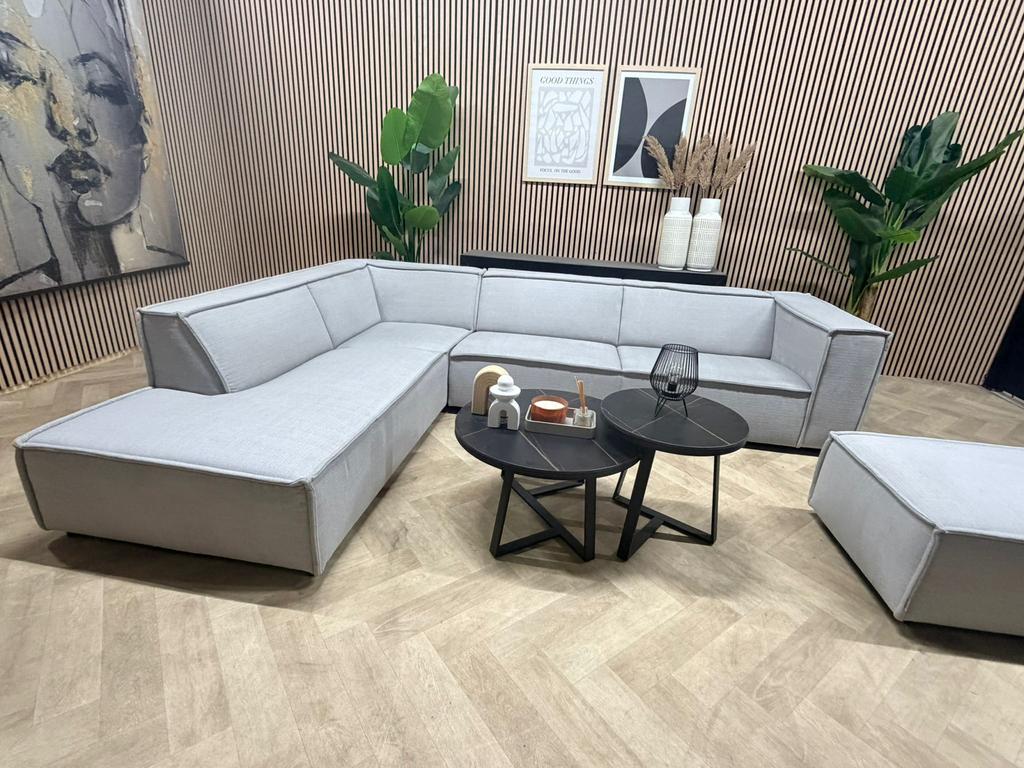 ZGAN BySIDDE Hoekbank Sommer - Grijs - 307 x 230, -, -, Hoekbank, 300 cm of meer