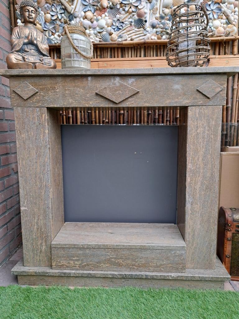 Mooie ombouw schouw van marmer., Huis en Inrichting, Kachels, Ophalen