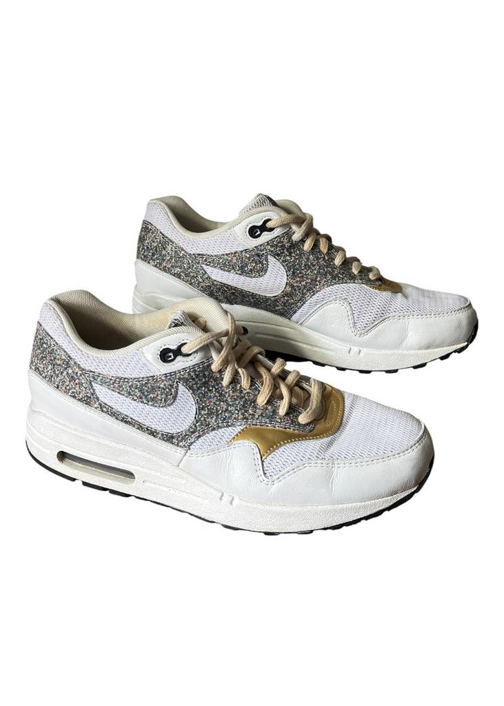 Nike Air Max 1 sneakers wit goud maat 40, Ophalen of Verzenden, Gedragen, Wit, Sneakers of Gympen