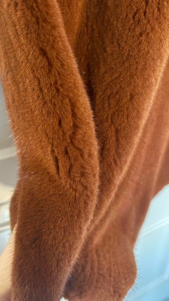Mink Fur Coat - Zo goed als nieuw, Ophalen of Verzenden, Zo goed als nieuw, Maat 38/40 (M), Bruin
