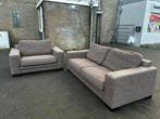 Montel Bank + Loveseat - Bruin, Ophalen, Gebruikt, Driepersoons, 75 tot 100 cm