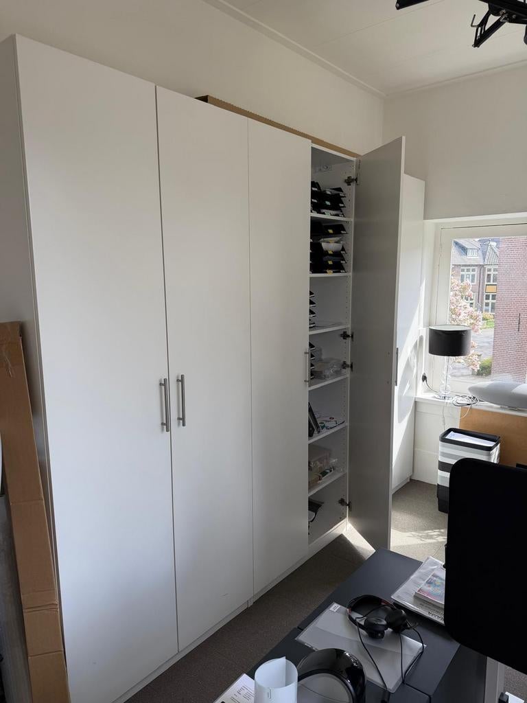 Pax kasten ikea, wit,3x, hoogte 236 cm, diepte 35 cm, 100cmb, Ophalen, Met plank(en), 200 cm of meer, 50 tot 100 cm
