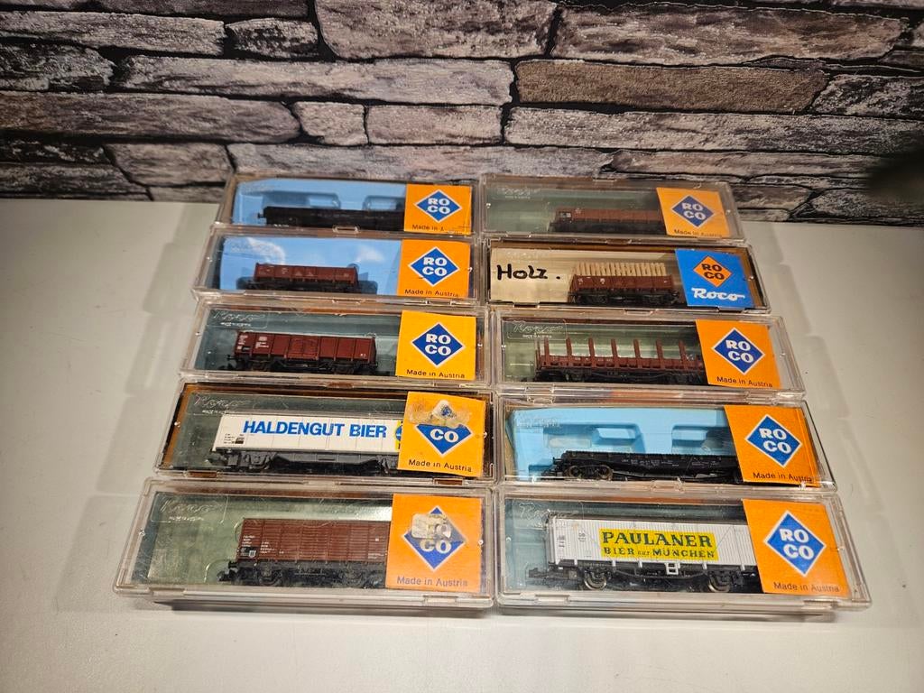 10x roco wagon wagonnen N spoor modeltrein 1:160, Hobby en Vrije tijd, Modeltreinen | N-Spoor, Gelijkstroom, Wagon, Ophalen of Verzenden