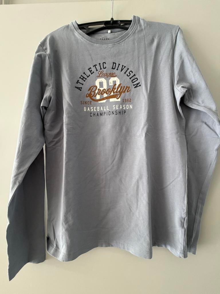 Lichtblauwe longsleeve maat 158/164, Kinderen en Baby's, Kinderkleding | Maat 158, Ophalen of Verzenden, Gebruikt, Jongen, Shirt of Longsleeve