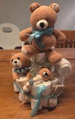 Luiertaart met beren thema - Handgemaakt kraamcadeau, Ophalen of Verzenden, Nieuw, Kraamcadeau