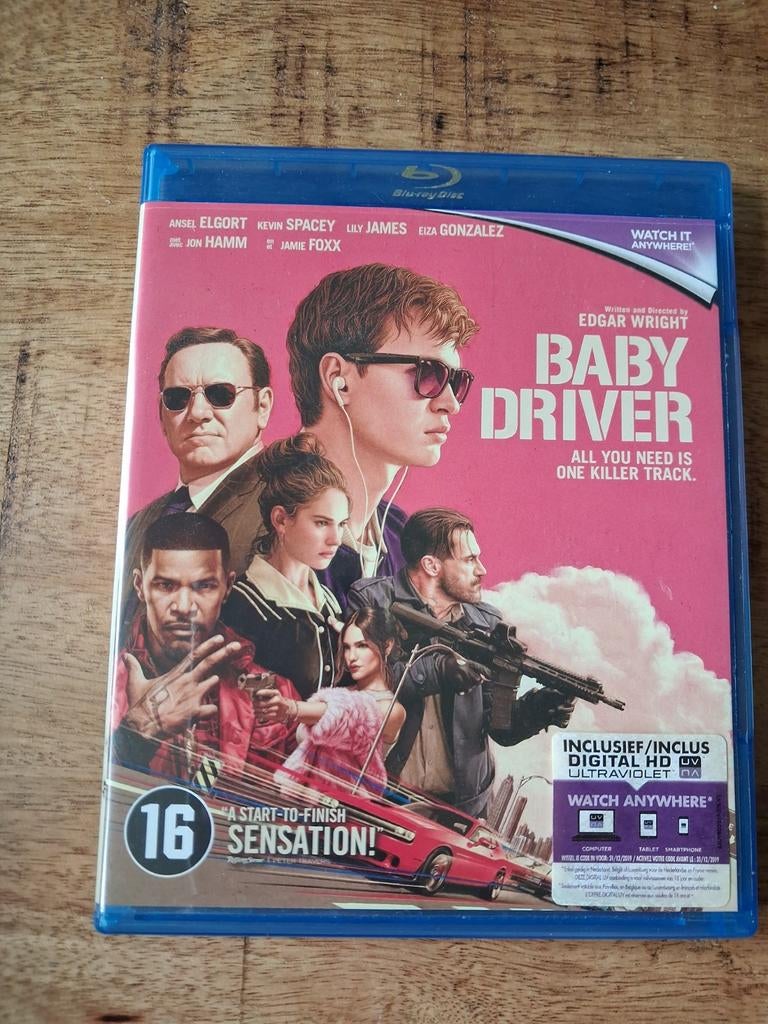 Baby Driver Blu-ray, Cd's en Dvd's, Blu-ray, Ophalen of Verzenden, Zo goed als nieuw, Actie