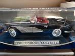 Chevrolet Corvette Convertible 1958 in Zwart of Rood., Hobby en Vrije tijd, Modelauto's | 1:18, Ophalen of Verzenden, Nieuw, Auto