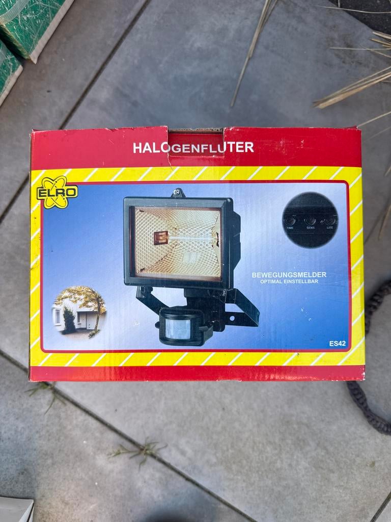 Halogeenfluter met bewegingsmelder ELRO, Ophalen, Overige materialen, Bewegingssensor, Gebruikt