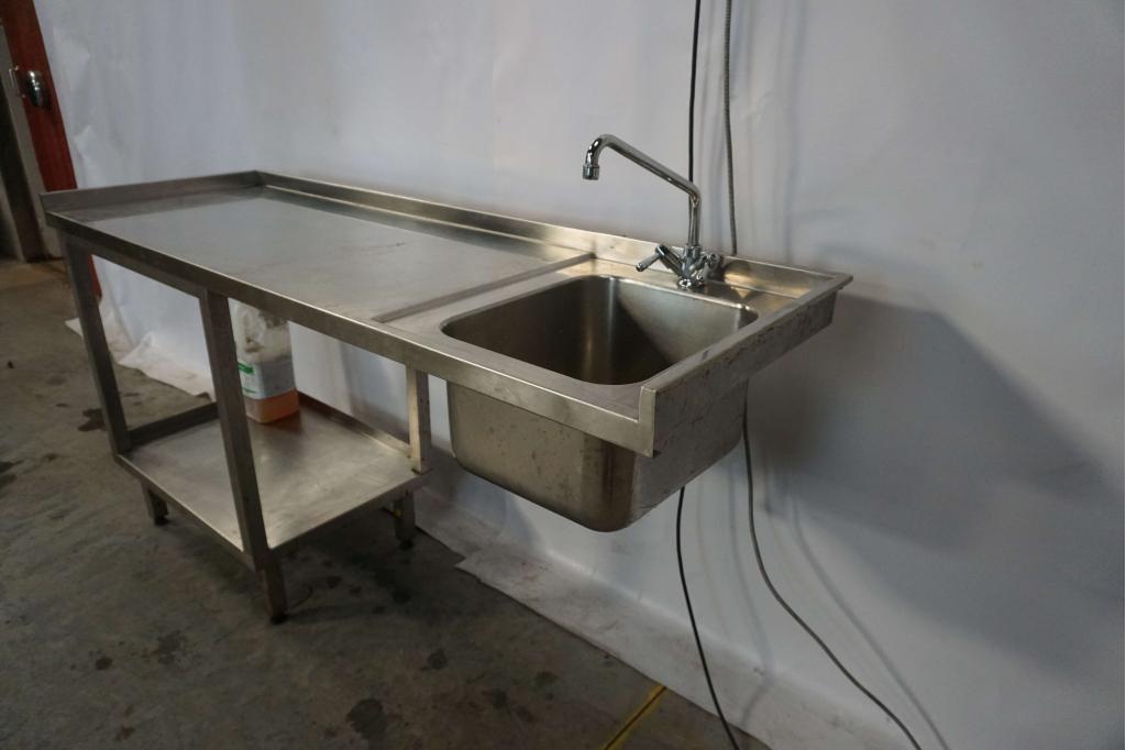 RVS aanvoertafel afvoertafel spoeltafel werktafel, Zakelijke goederen, Horeca | Keukenapparatuur, Gebruikt, RVS Meubilair, Niet ingevuld