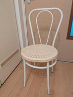 Witte Thonet-stijl stoel met rotan zitting, Ophalen, Gebruikt, Wit, Thonet-stijl