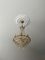 Kroonluchter met glazen pegels, Huis en Inrichting, Lampen | Kroonluchters, Ophalen, Gebruikt, Glas