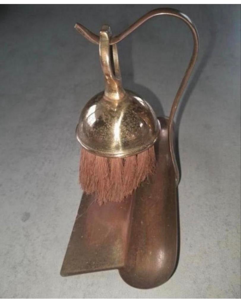 1920 Antiek UK Kruimeldief Koper Messing Set kruimelveger, Ophalen of Verzenden