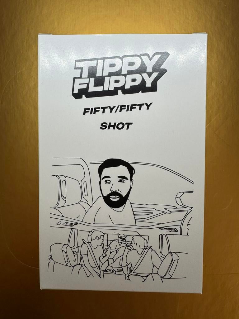 Bankzitters Tippie Flippy fifty fifty glaasjes, Ophalen of Verzenden, Zo goed als nieuw, Borrel- of Shotglas