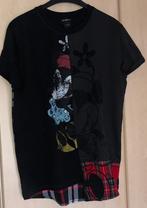DESIGUAL stoer shirt met Mickey en Schotse ruit L, Verzenden, Zwart, Maat 42/44 (L), Nieuw