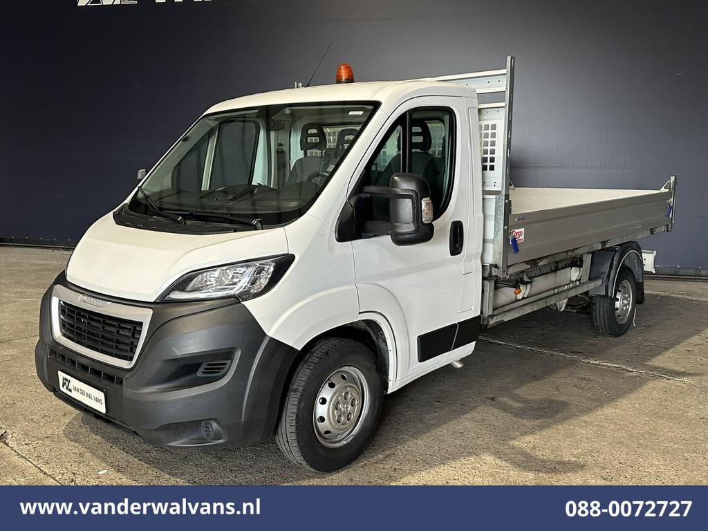Peugeot Boxer 2.2 BlueHDi 140pk Kipper Open Laadbak Euro6 Bi, Voorwielaandrijving, Stof, Gebruikt, Wit