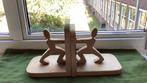 Set houten boekensteunen. Minimalistisch figuren., Ophalen of Verzenden, Zo goed als nieuw