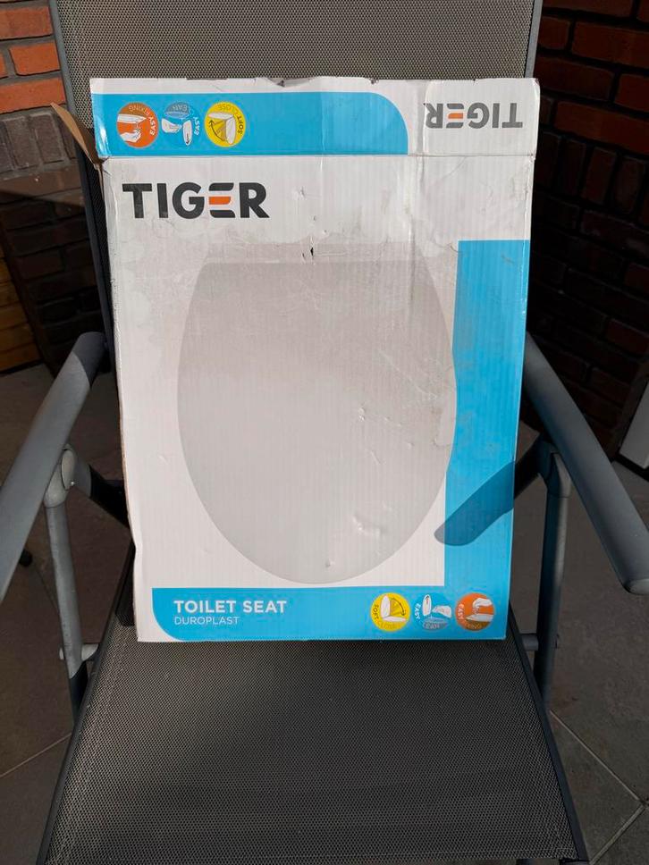 Tiger Toiletzitting Duroplast Wit - Nieuw in doos, Doe-het-zelf en Verbouw, Sanitair, Nieuw, Toilet, Ophalen of Verzenden