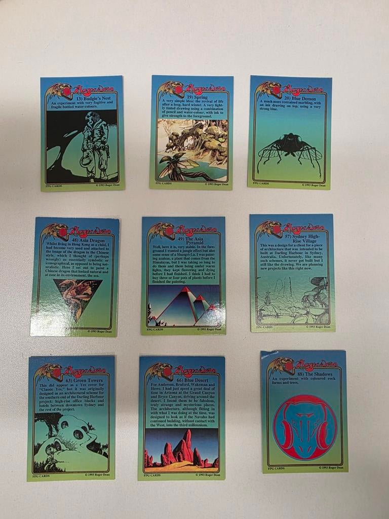 ROGER DEAN verzamelkaarten 1993. FPG CARDS, Ophalen of Verzenden, Zo goed als nieuw