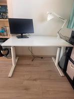 Adjustable Desk – White – Good Condition - 120x80x62/84, Ophalen, Zo goed als nieuw, Bureau