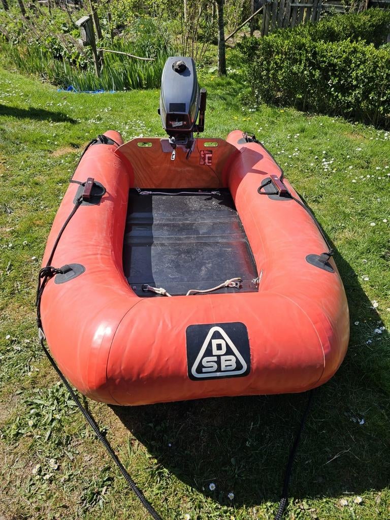 DSB Hypalon boot 2m70 met 4 pk mariner 2 takt, Watersport en Boten, Kano's, Ophalen, Gebruikt, Overige typen
