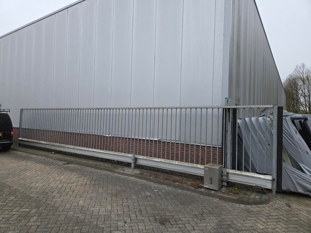 Heras vrijdragend schuifhek poort, Tuin en Terras, Tuinhekken en Hekwerk, Ophalen, Met poort, Gebruikt, Overige typen