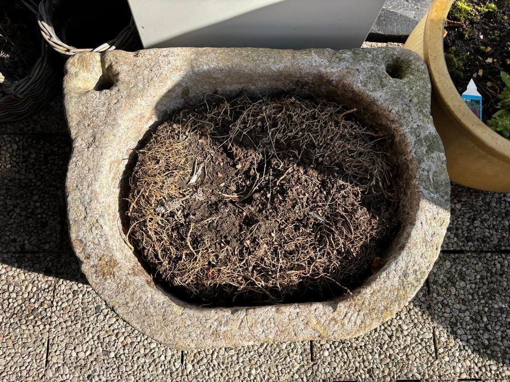 Antieke Arduinen Plantenbak - Rechthoekig, Ophalen, Steen, Gebruikt, 60 tot 100 cm