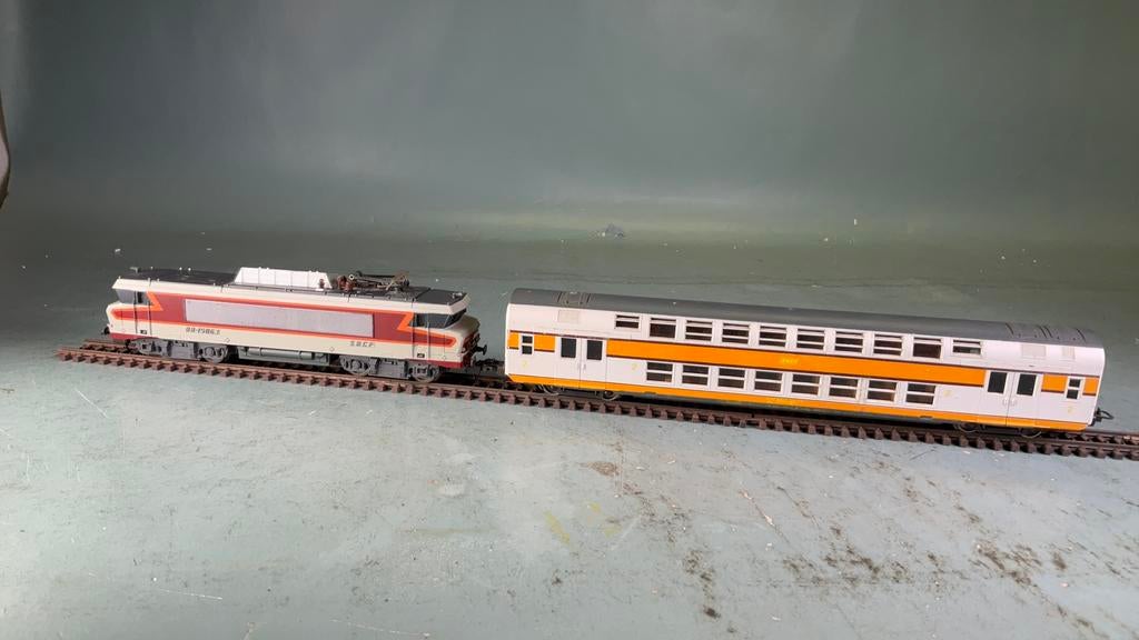 LIMA set ho E loc BB1 15063 + dubbeldekker 30 9231 SNCF, Ophalen of Verzenden, Zo goed als nieuw, Analoog, Lima