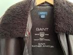 Gant leren pilotenjack, Kleding | Heren, Jassen | Winter, Ophalen of Verzenden, Zo goed als nieuw, Bruin