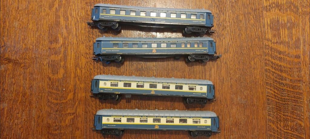 4x Internationale Wagons-Lits Express Rijtuigen, Overige merken, Gebruikt, Gelijkstroom of Wisselstroom, Wagon