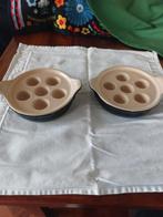 Le Creuset escargot / slakken schaaltjes 2 stuks Black, Ophalen of Verzenden, Gebruikt