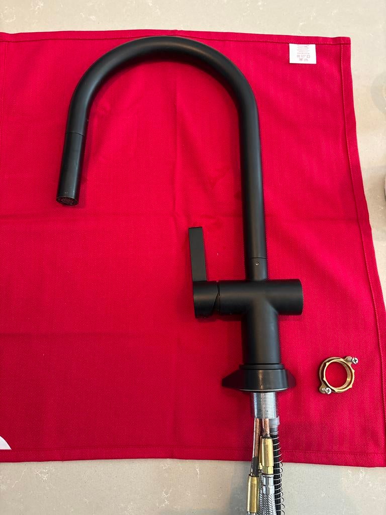 Nieuwe Keukenmengkraan Mat Zwart - Modern Design, Overige typen, Ophalen of Verzenden, Nieuw, Zwart