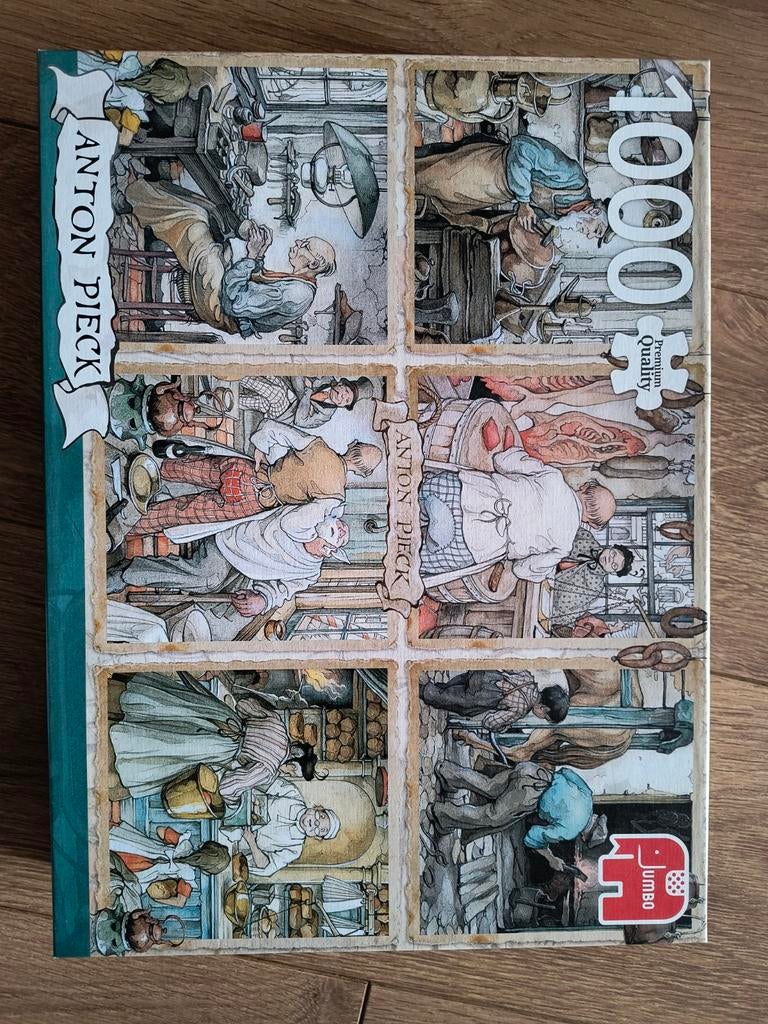 Anton Pieck puzzel - De Ambachtslieden 1000 stukjes, Ophalen of Verzenden, 500 t/m 1500 stukjes, Gebruikt, Legpuzzel