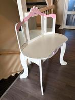 Leuke kinder kaptafel met spiegel - wit/roze, Ophalen, Gebruikt, 50 tot 100 cm, Minder dan 100 cm