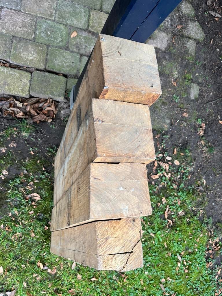 Eiken balken | brandhout of decoratie | t.e.a.b., Doe-het-zelf en Verbouw, Hout en Planken, Ophalen, Eiken, Zo goed als nieuw